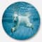 Designart - Polar Bear Swimming under Water' Disc Large Animal Metal Artwork